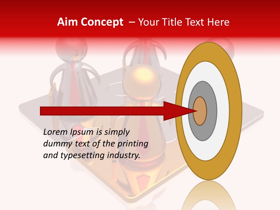 A Group Of People Standing On Top Of A Golden Plate PowerPoint Template