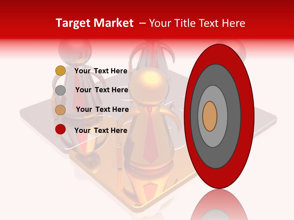 A Group Of People Standing On Top Of A Golden Plate PowerPoint Template