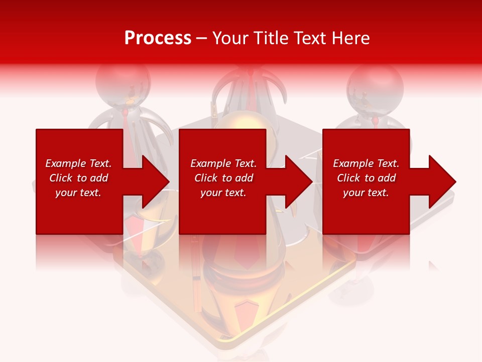 A Group Of People Standing On Top Of A Golden Plate PowerPoint Template