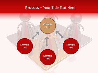 A Group Of People Standing On Top Of A Golden Plate PowerPoint Template