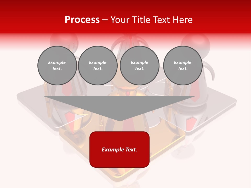 A Group Of People Standing On Top Of A Golden Plate PowerPoint Template