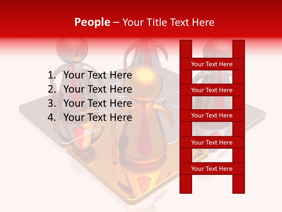 A Group Of People Standing On Top Of A Golden Plate PowerPoint Template