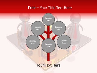 A Group Of People Standing On Top Of A Golden Plate PowerPoint Template