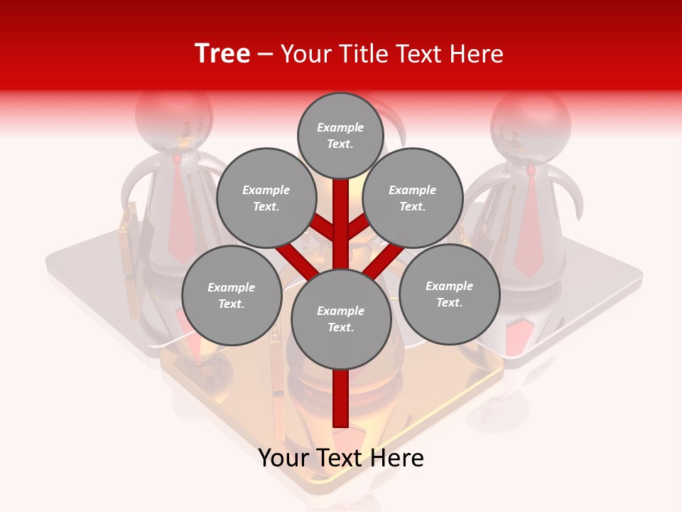 A Group Of People Standing On Top Of A Golden Plate PowerPoint Template