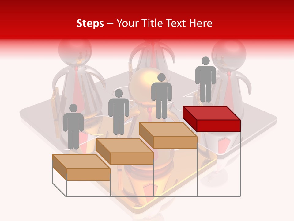 A Group Of People Standing On Top Of A Golden Plate PowerPoint Template