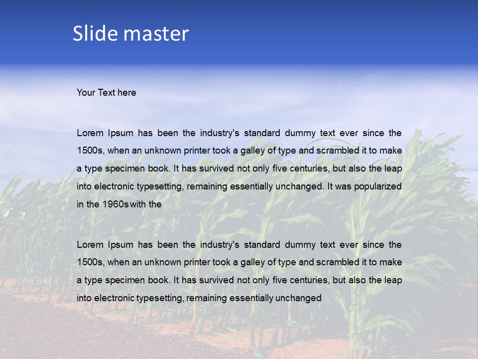 Environment Sunny Blue PowerPoint Template