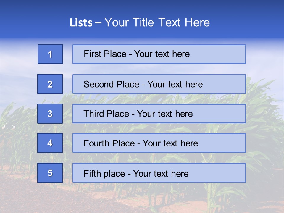 Environment Sunny Blue PowerPoint Template