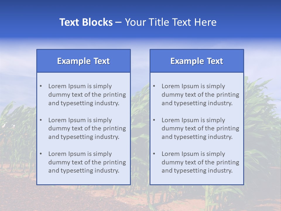 Environment Sunny Blue PowerPoint Template