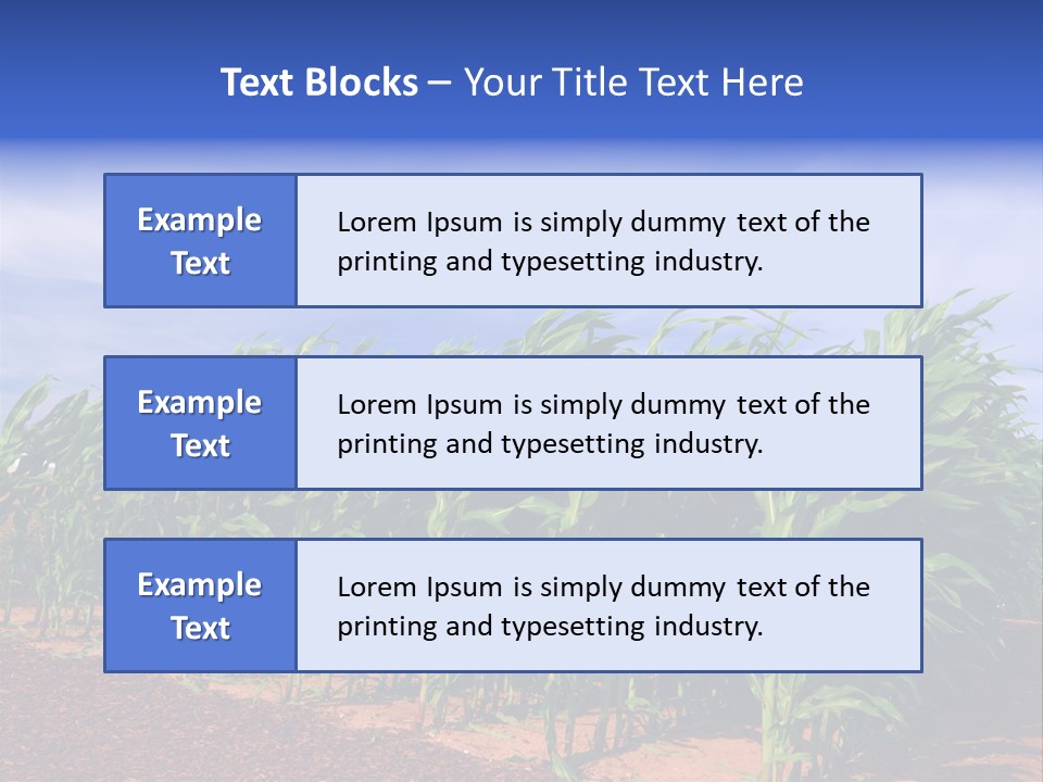 Environment Sunny Blue PowerPoint Template
