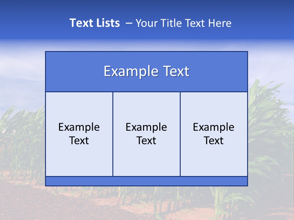 Environment Sunny Blue PowerPoint Template
