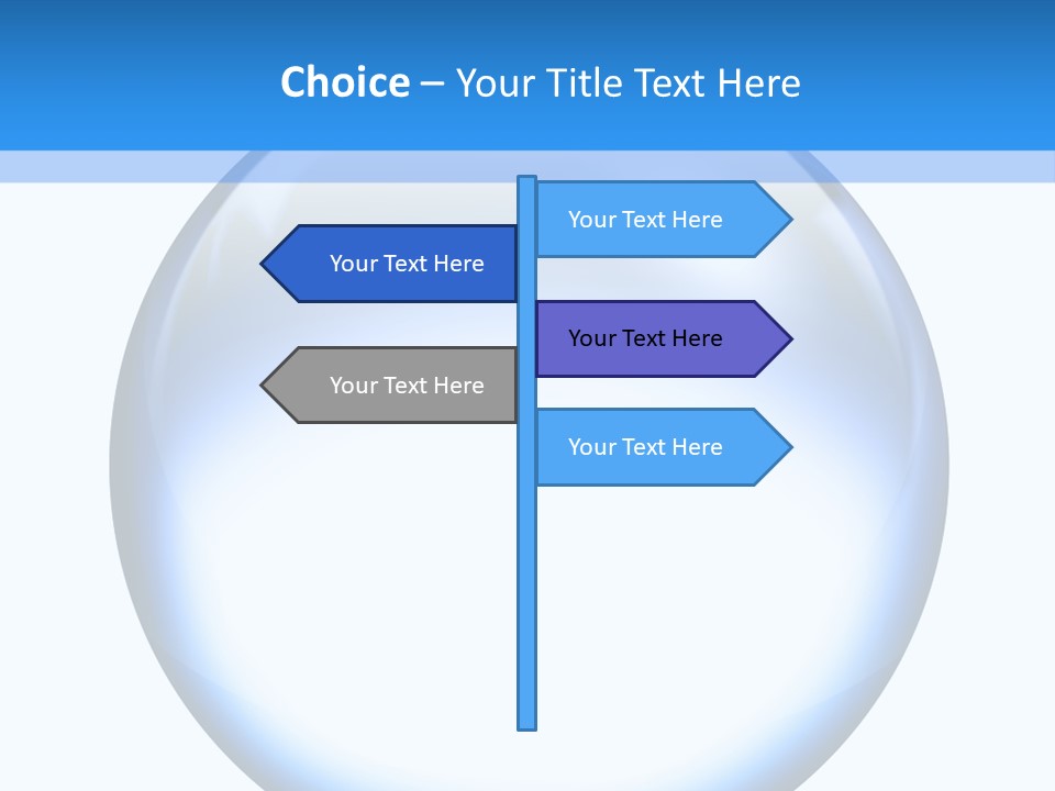 Through Clear Object PowerPoint Template
