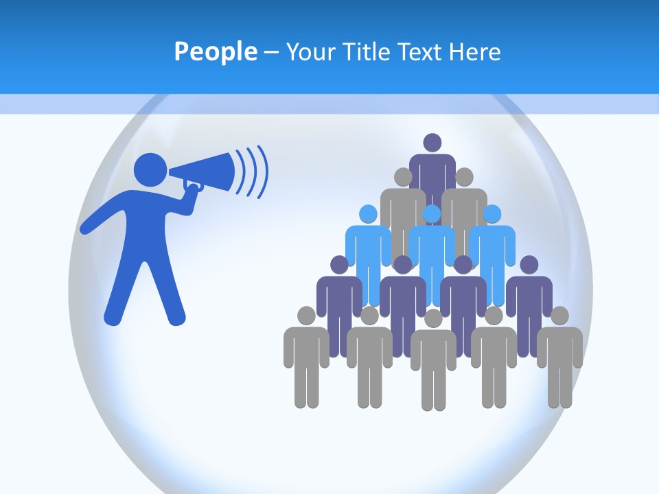 Through Clear Object PowerPoint Template