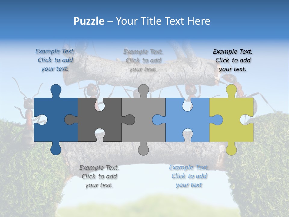 Log Wooden Insects PowerPoint Template