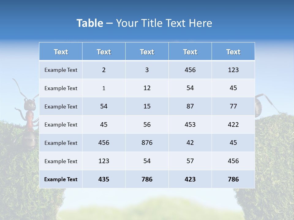 Log Wooden Insects PowerPoint Template