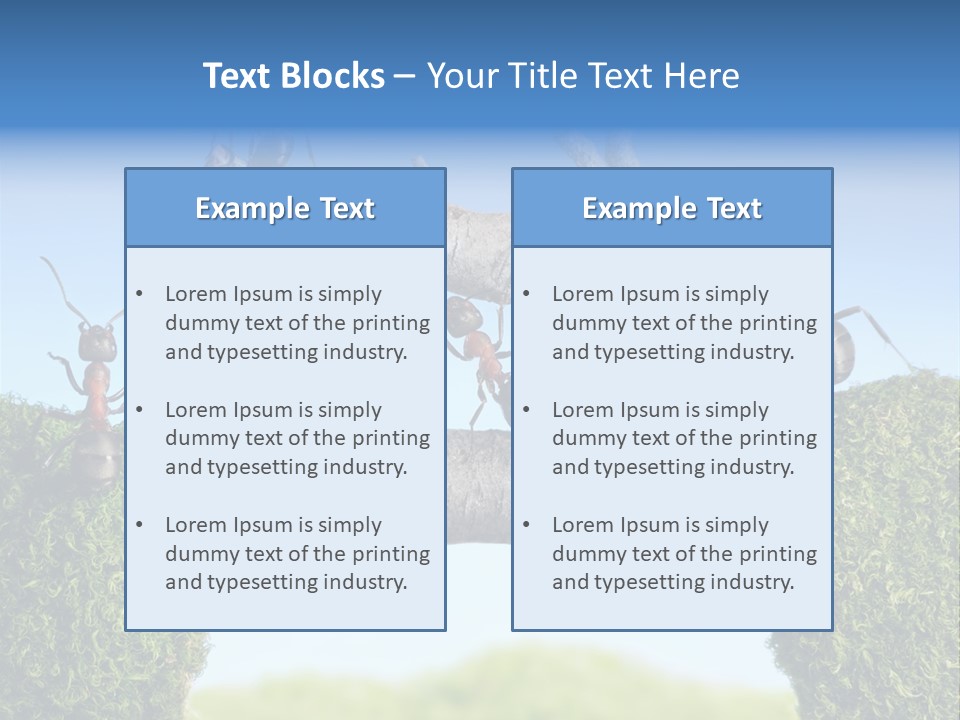 Log Wooden Insects PowerPoint Template