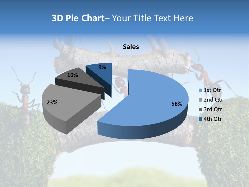 Log Wooden Insects PowerPoint Template