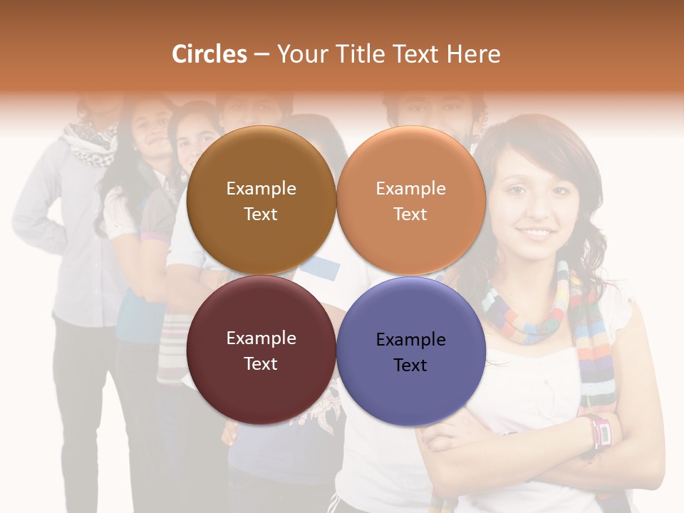 Faces Young Friendship PowerPoint Template