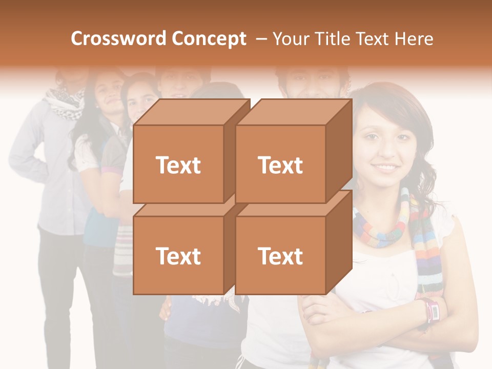 Faces Young Friendship PowerPoint Template