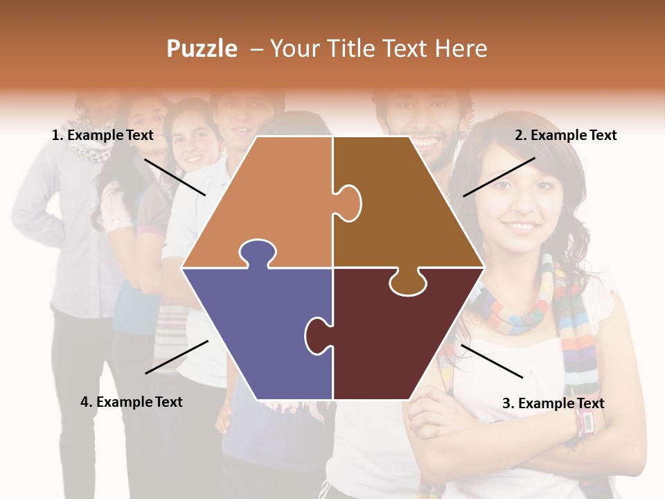 Faces Young Friendship PowerPoint Template