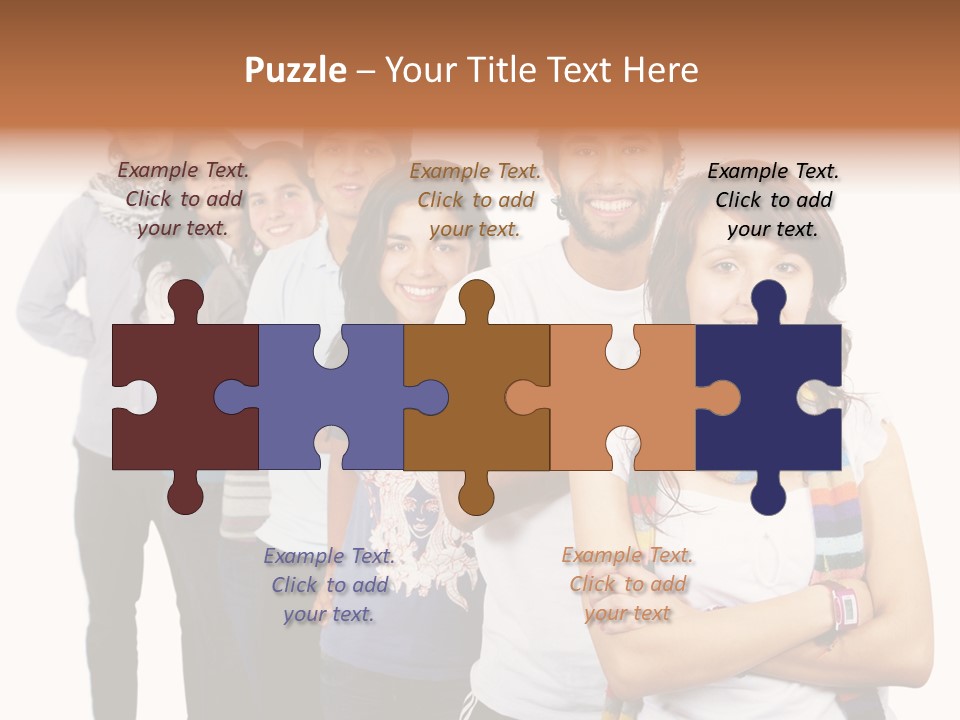 Faces Young Friendship PowerPoint Template