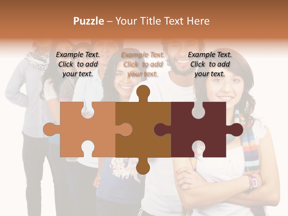 Faces Young Friendship PowerPoint Template