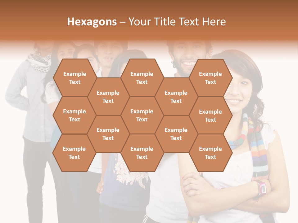 Faces Young Friendship PowerPoint Template