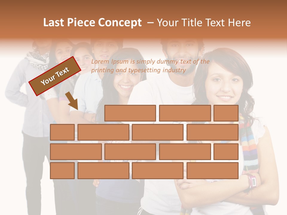 Faces Young Friendship PowerPoint Template