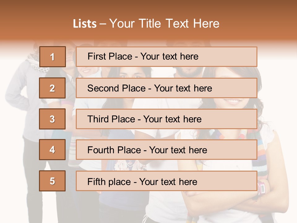 Faces Young Friendship PowerPoint Template