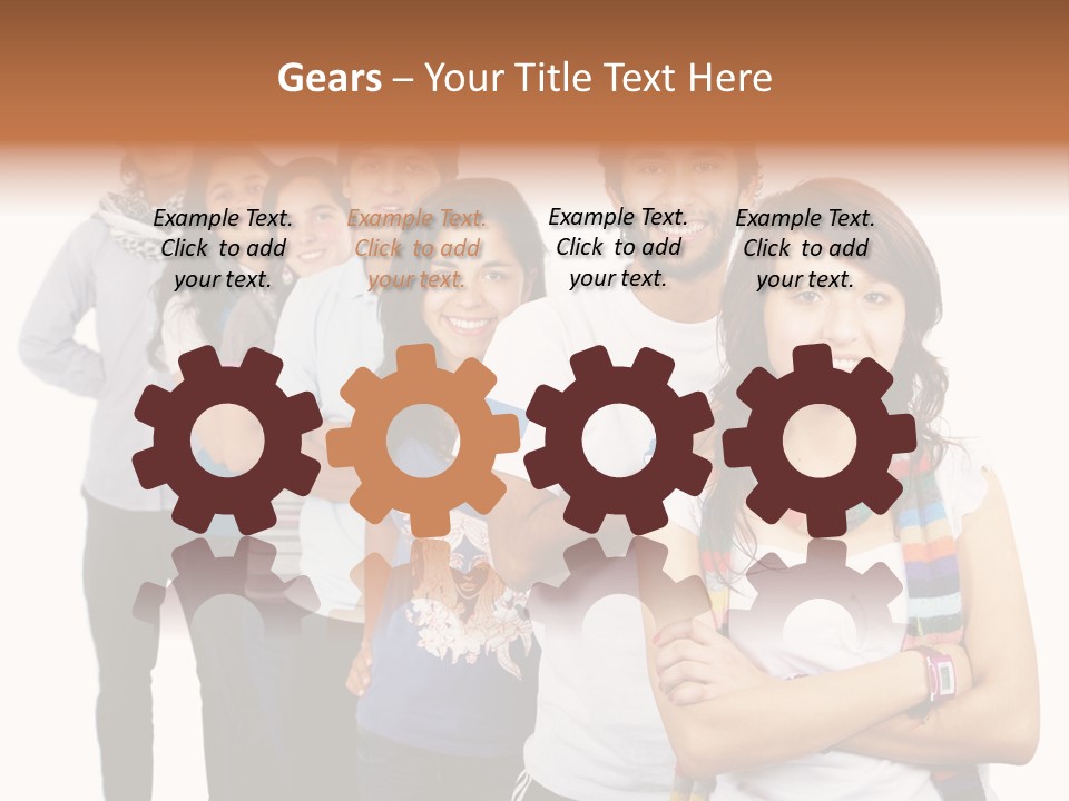 Faces Young Friendship PowerPoint Template