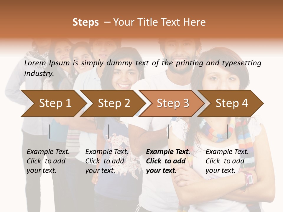 Faces Young Friendship PowerPoint Template