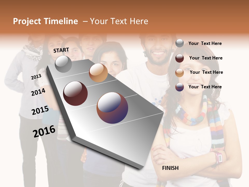 Faces Young Friendship PowerPoint Template