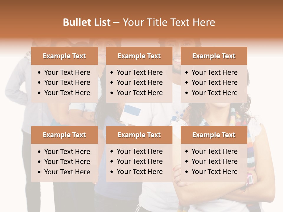 Faces Young Friendship PowerPoint Template