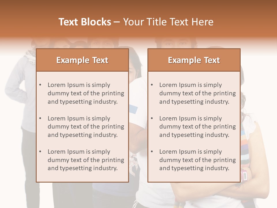 Faces Young Friendship PowerPoint Template