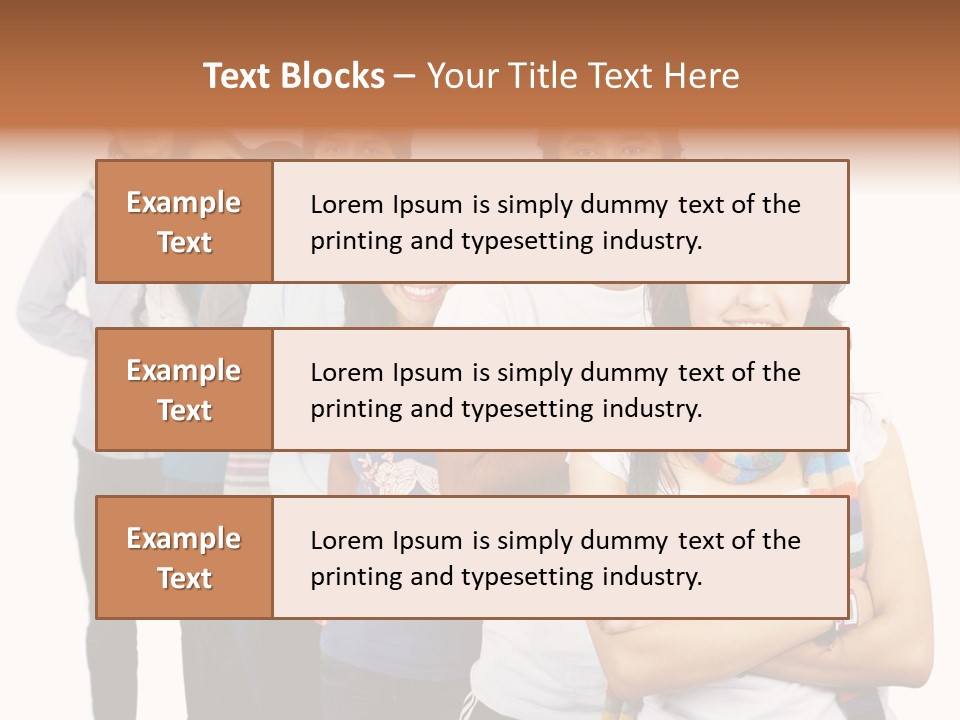 Faces Young Friendship PowerPoint Template