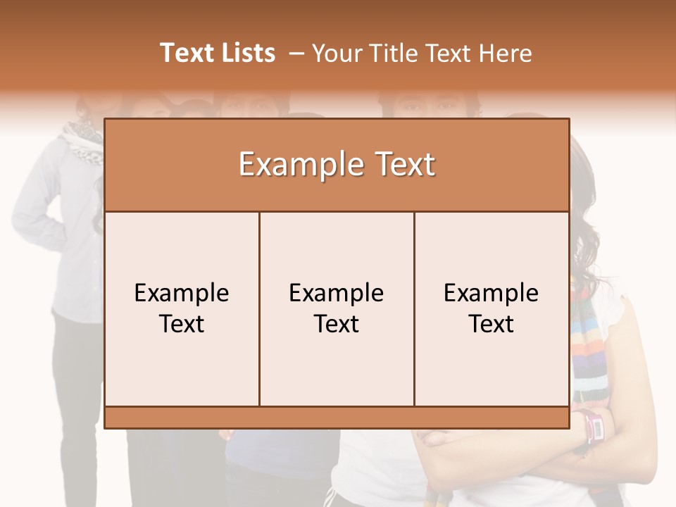 Faces Young Friendship PowerPoint Template