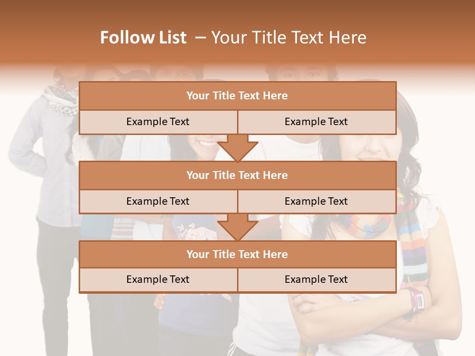 Faces Young Friendship PowerPoint Template