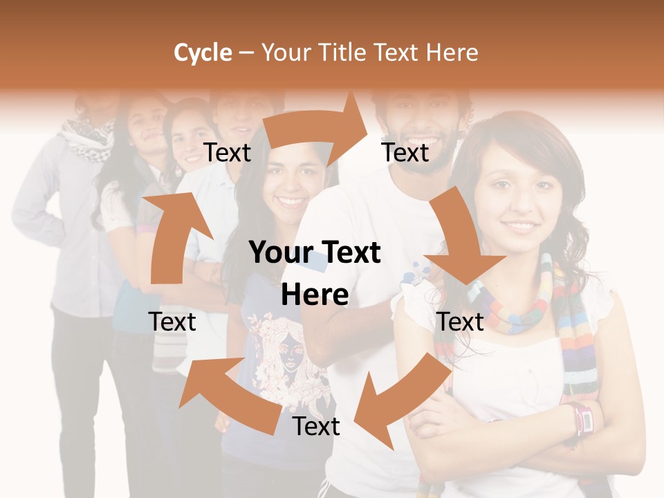 Faces Young Friendship PowerPoint Template