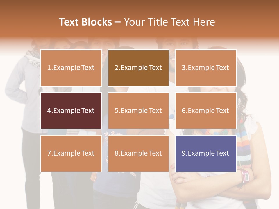 Faces Young Friendship PowerPoint Template