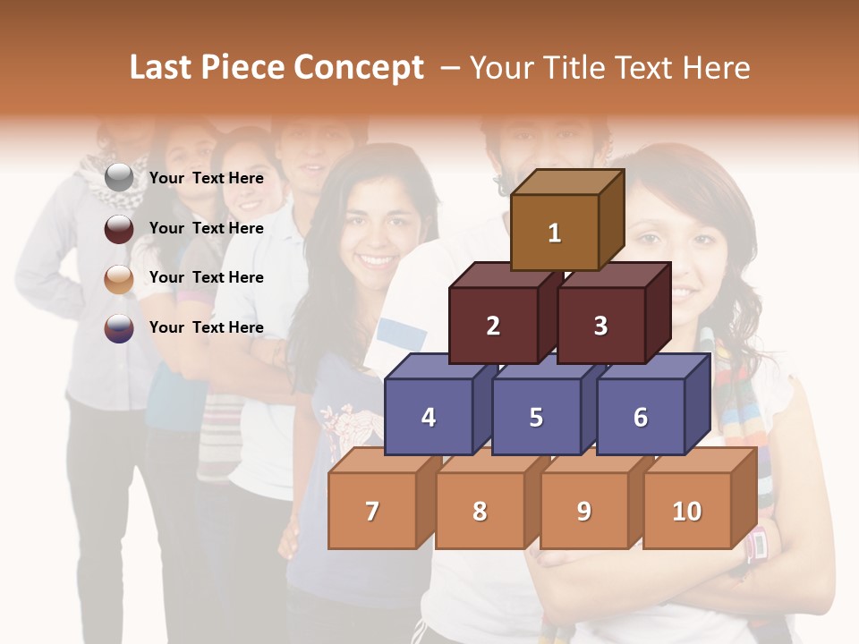 Faces Young Friendship PowerPoint Template