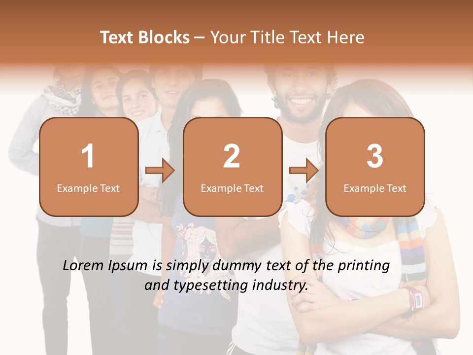 Faces Young Friendship PowerPoint Template