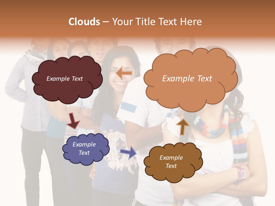 Faces Young Friendship PowerPoint Template