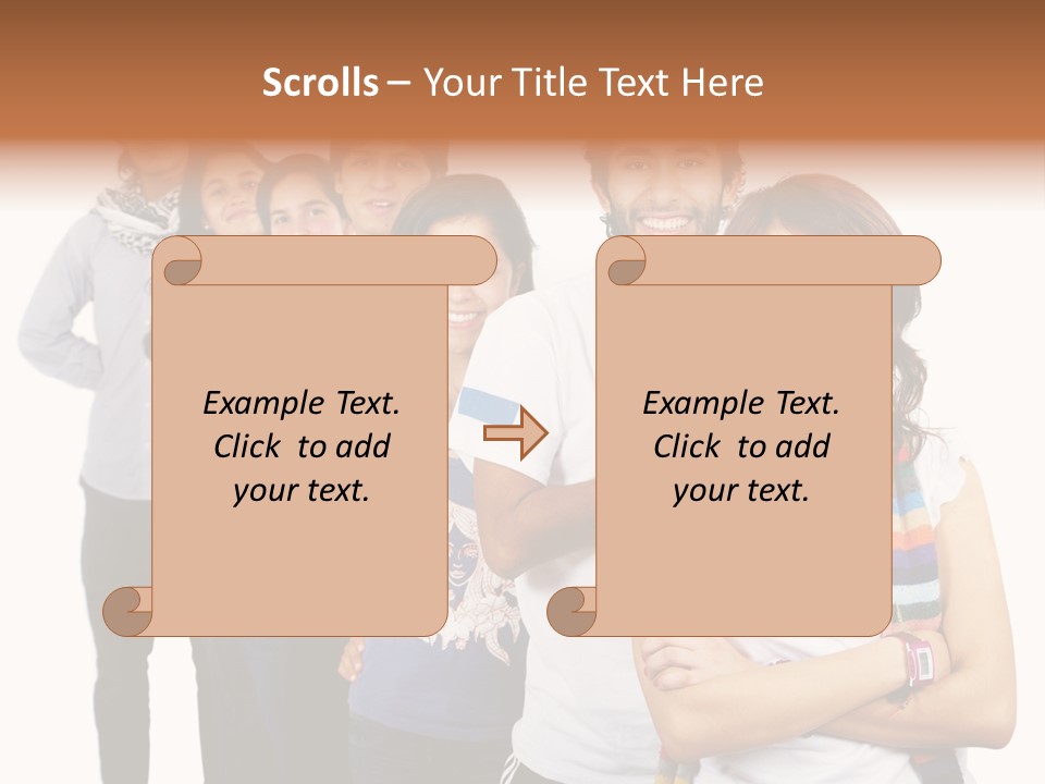 Faces Young Friendship PowerPoint Template