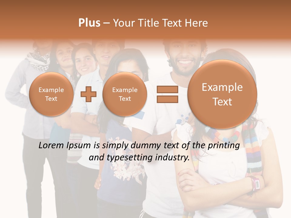 Faces Young Friendship PowerPoint Template