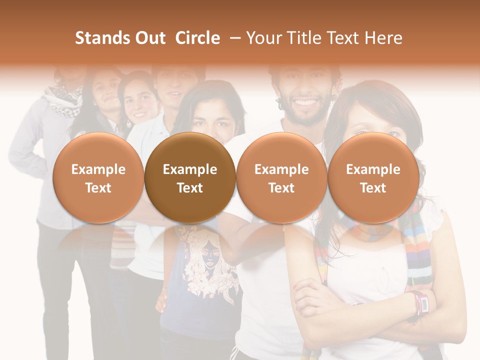 Faces Young Friendship PowerPoint Template