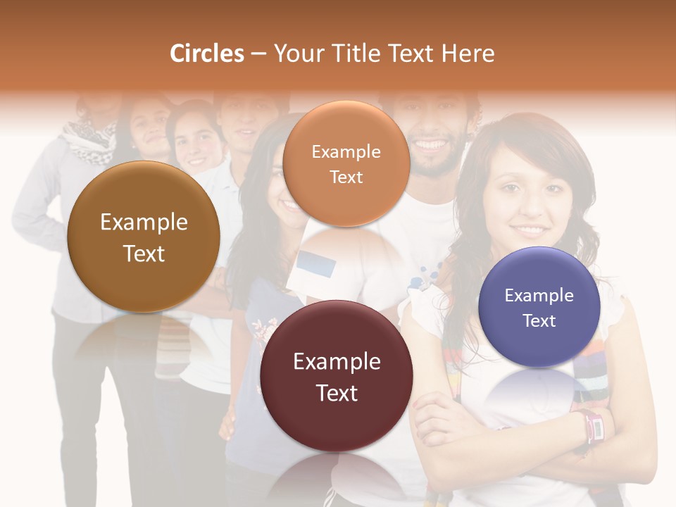 Faces Young Friendship PowerPoint Template