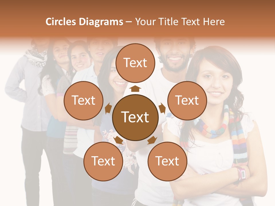 Faces Young Friendship PowerPoint Template