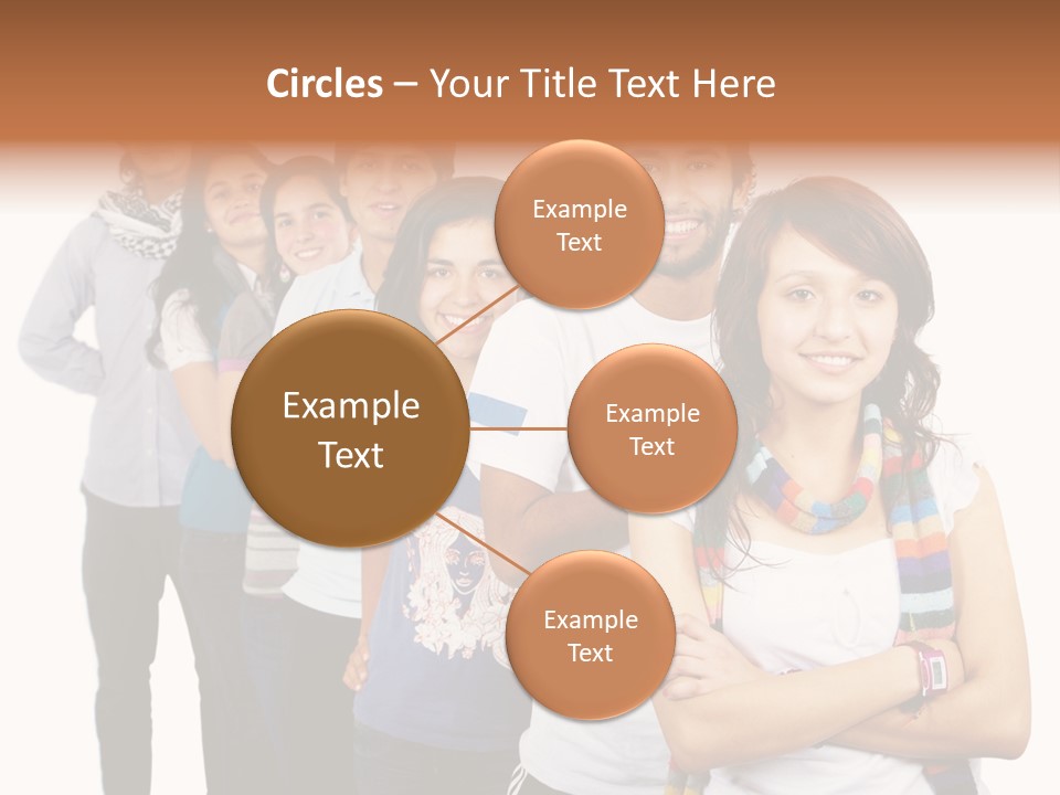 Faces Young Friendship PowerPoint Template