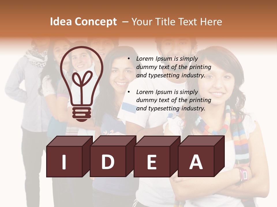 Faces Young Friendship PowerPoint Template