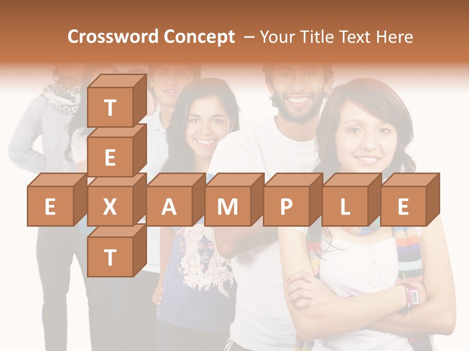 Faces Young Friendship PowerPoint Template