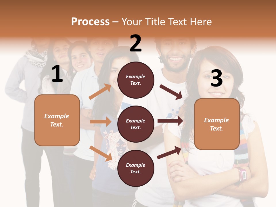 Faces Young Friendship PowerPoint Template